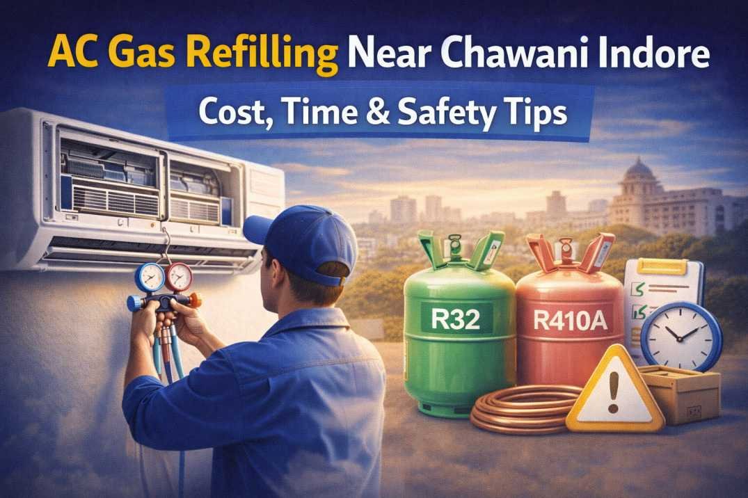 AC gas refilling near Chawani Indore