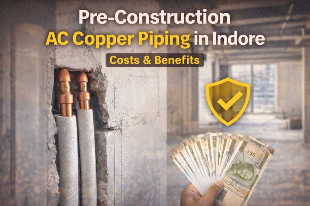 AC copper piping during construction Indore